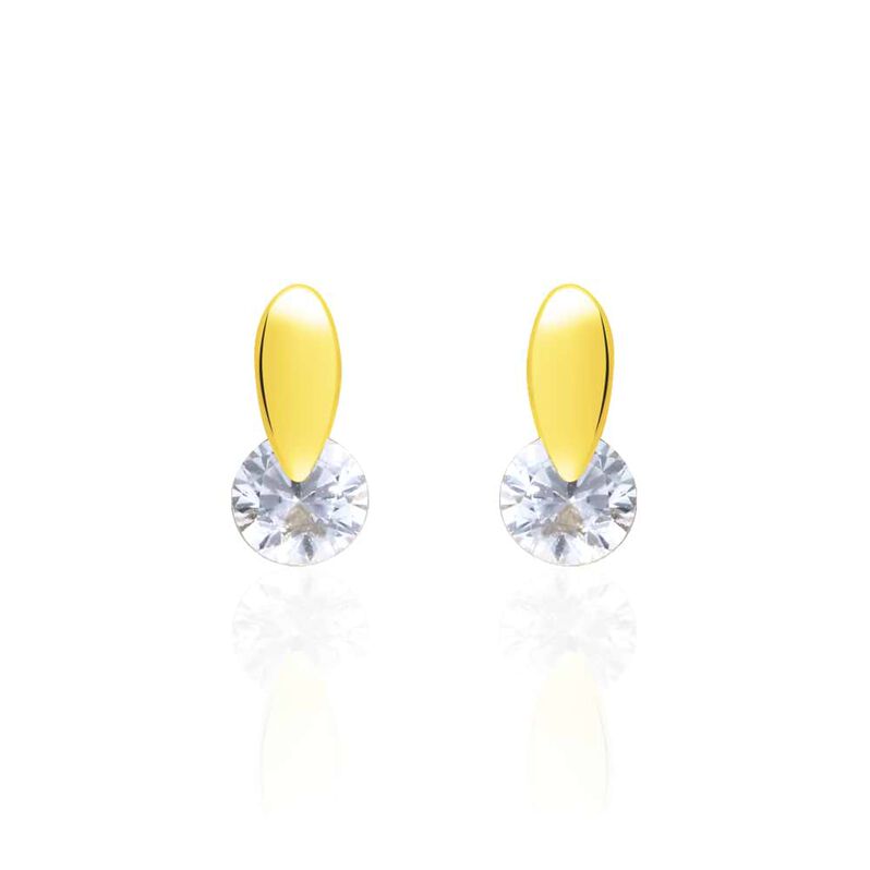 Orecchini in oro giallo e zirconi - Spannringe Damen | OROVIVO