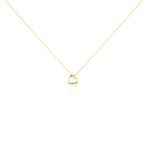 Damen Collier Gold 375 Diamant 0,01ct Herz Herz Easy 0,70mm - Halsketten Damen | OROVIVO