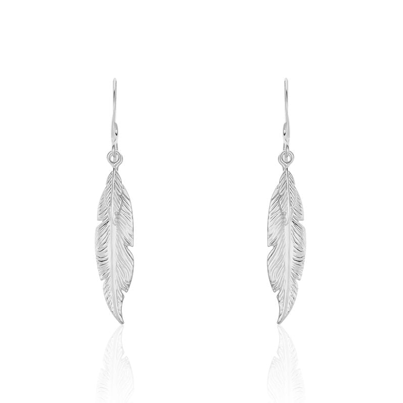 EURIELL 3 Damen Ohrringe Lang Silber 925 Feder - Ohrringe Damen | OROVIVO