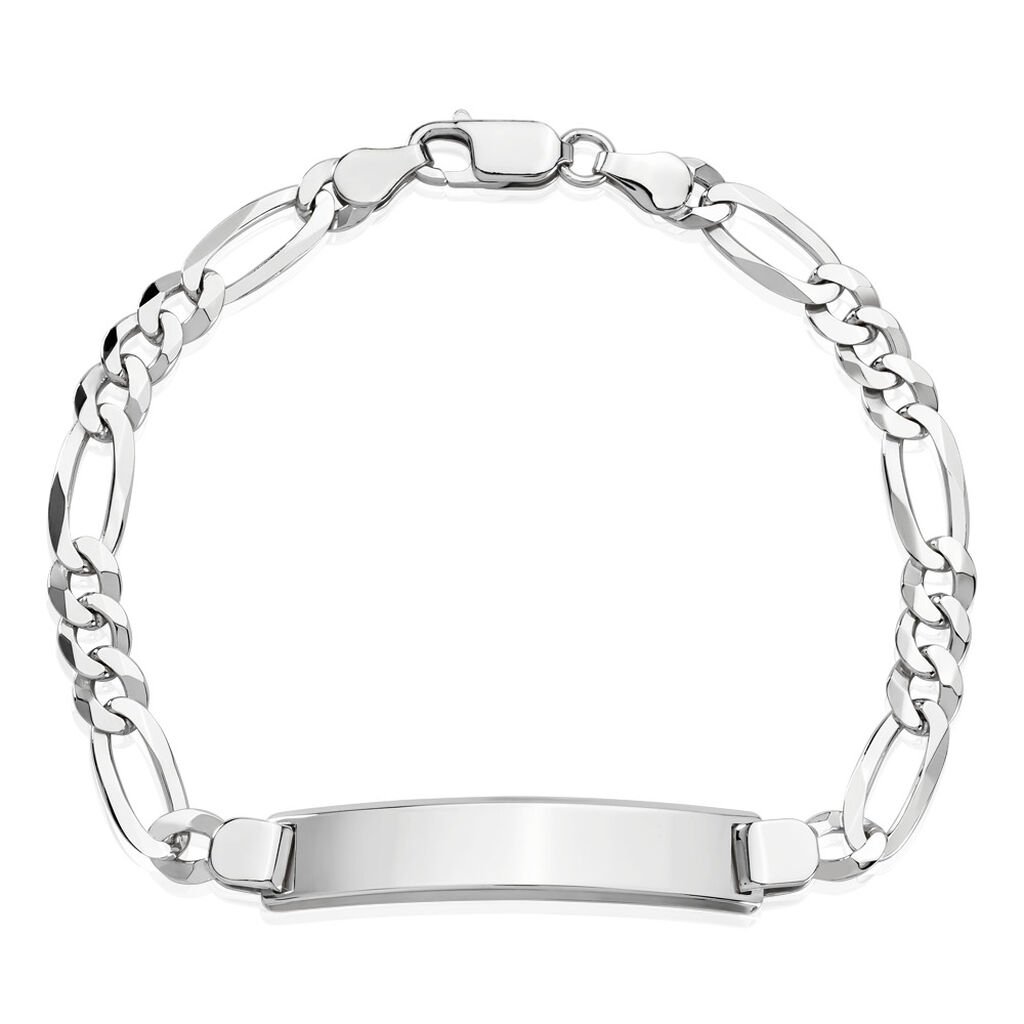 FIGARO S ID Herren ID Armband Silber 925 B 6 mm, ID Armband ohne Stein