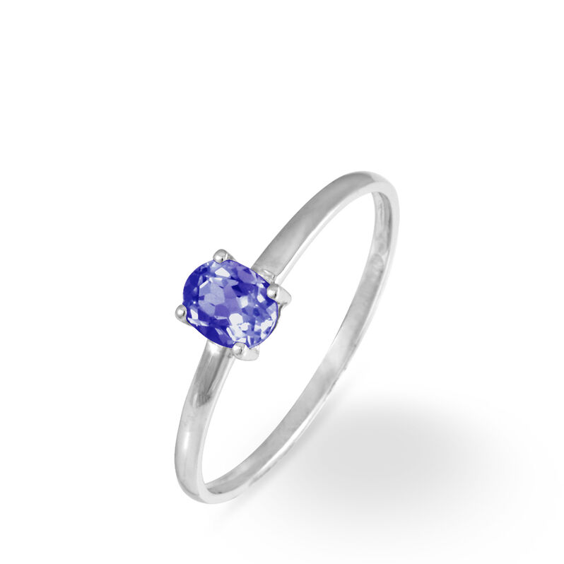 Bague Lily Or Blanc Tanzanite - Spannringe Damen | OROVIVO