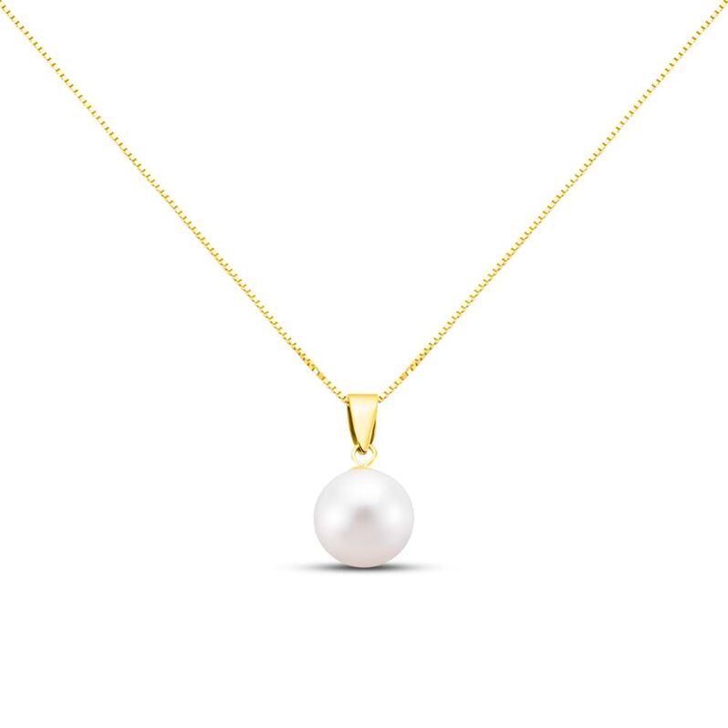 Collana Gabrielle Oro Giallo Perla D'Acqua Dolce - Spannringe Damen | OROVIVO