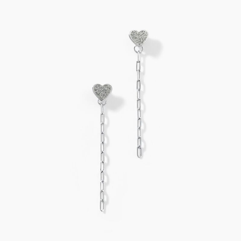 Boucles D'oreilles Pendantes Marci Argent Weiss - Spannringe Damen | OROVIVO
