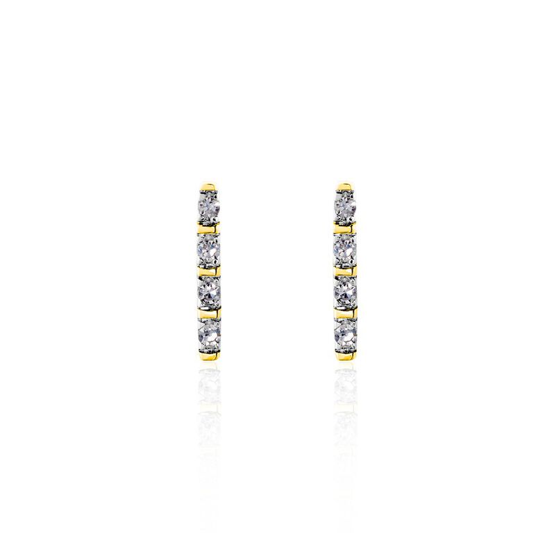 Boucles D'oreilles Puces Or Jaune Puces Judy Diamants - Spannringe Damen | OROVIVO