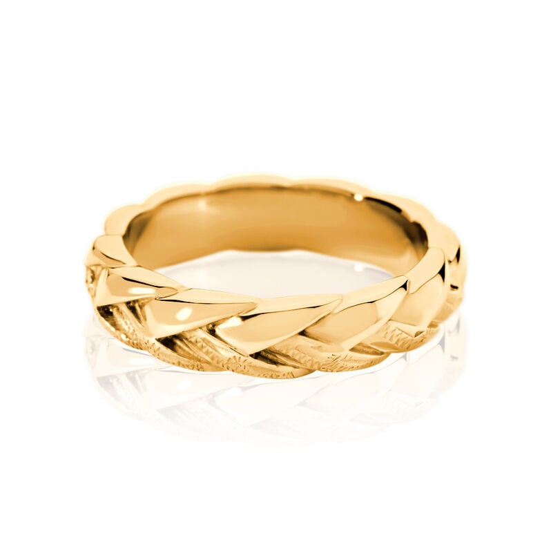 VITTORIA Damen Ring Edelstahl vergoldet B 4,3 mm - Ringe Damen | OROVIVO