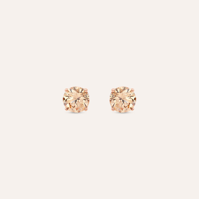 Orecchini Lobo Punto Luce Silver Rainbow Argento Rosa Cubic Zirconia - Spannringe Damen | OROVIVO