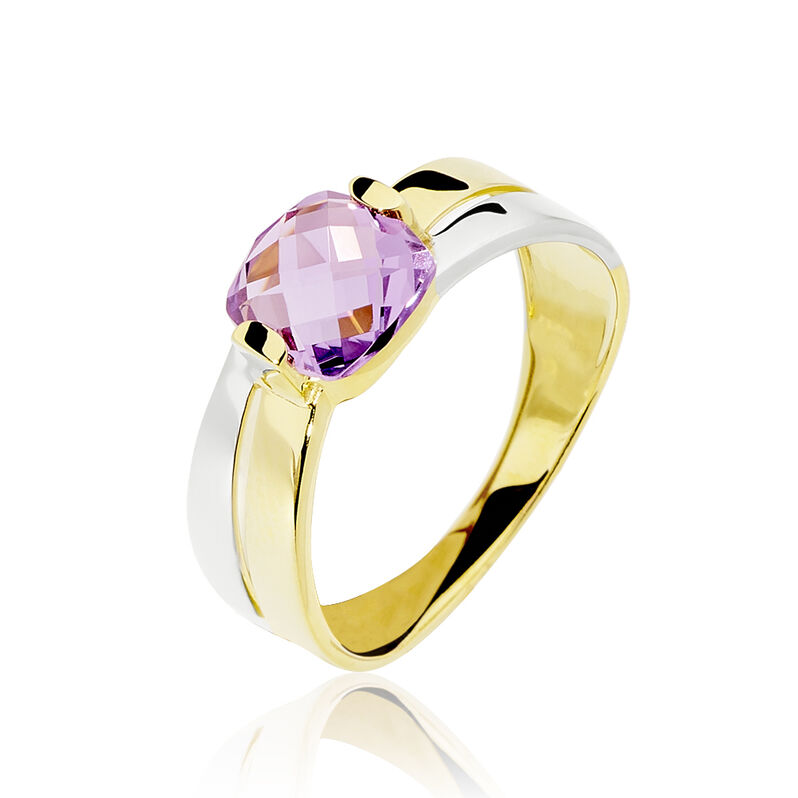 Bague Suzana Or Bicolore Amethyste - Spannringe Damen | OROVIVO
