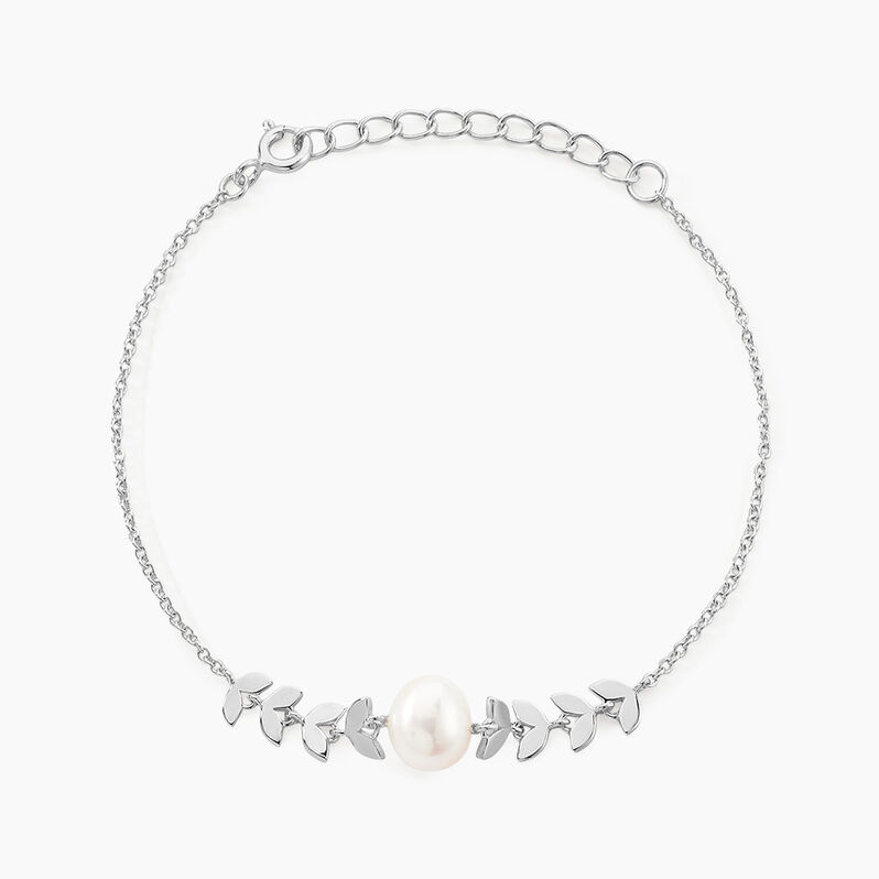 Bracelet Giacobbe Argent Blanc Perle De Culture - Spannringe Damen | OROVIVO