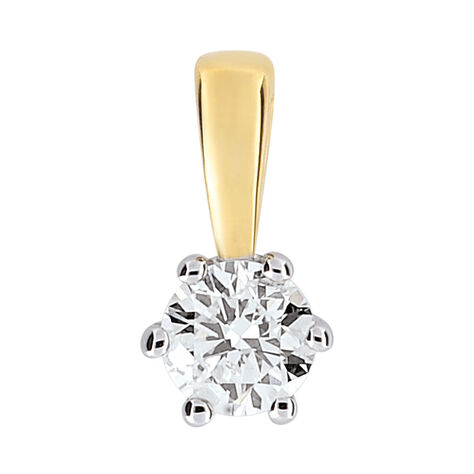 Damen Anhänger Gold Bicolor 585 Diamant Rome 4,00mm  - Schmuckanhänger Damen | OROVIVO