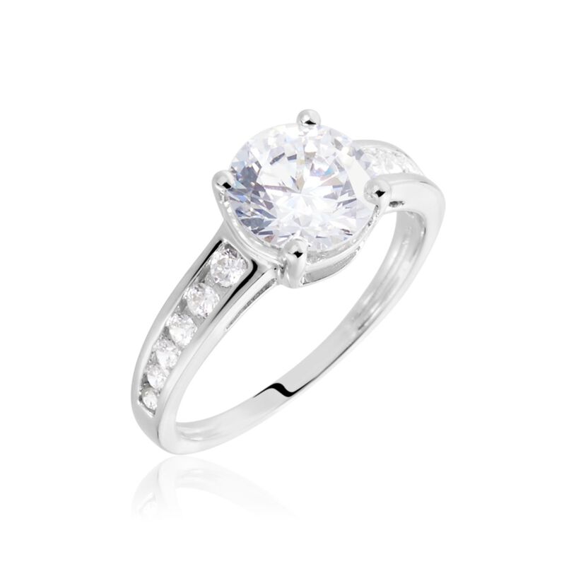 Bague Tatjana Or Weiss Oxyde De Zirconium - Spannringe Damen | OROVIVO
