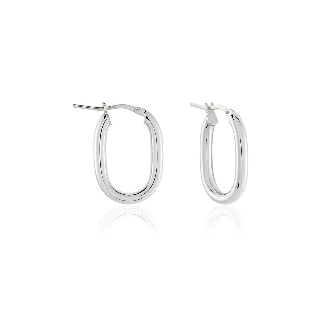 Damen Creolen Silber 925 Luella 18,00mm 14,00mm - Creolen Damen | OROVIVO