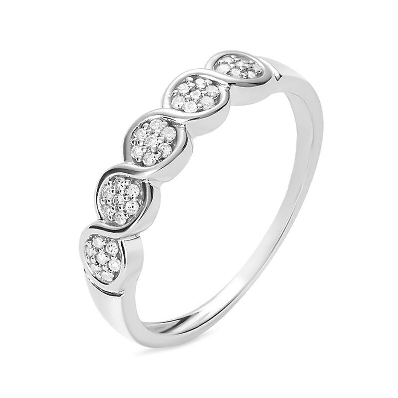 Anello Riviere Sophia Oro Bianco Diamante - Spannringe Damen | OROVIVO