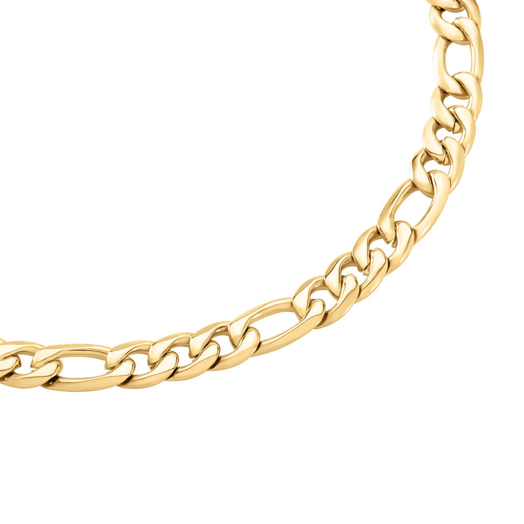 JAMES Herren Kette Edelstahl vergoldet B 8 mm