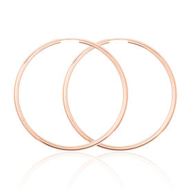 Damen Creolen Silber 925 Rosé Vergoldet 50mm - Creolen Damen | OROVIVO
