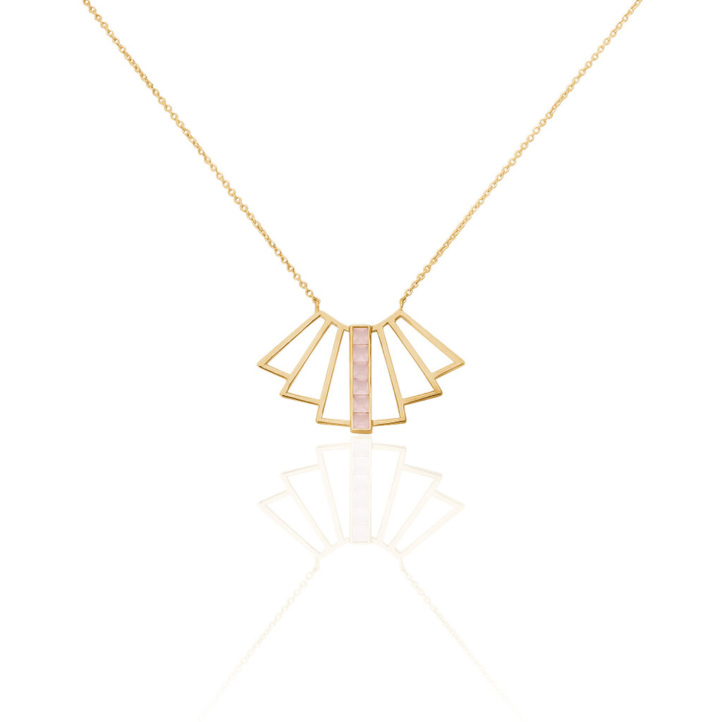 Kette Vergoldet Rosa Lina Eventail - Spannringe Damen | OROVIVO