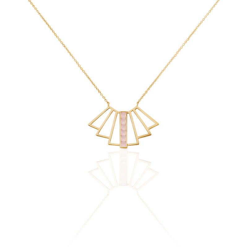 Kette Vergoldet Rosa Lina Eventail - Spannringe Damen | OROVIVO