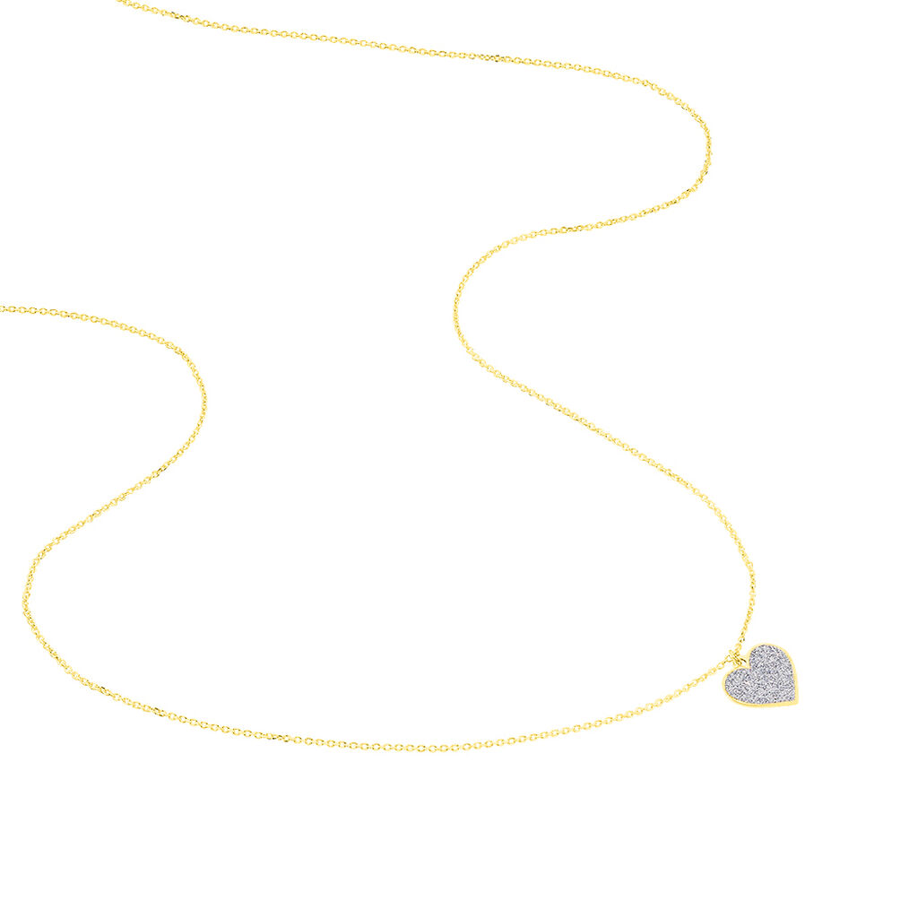 Damen Halskette Gold 375 Herz Silber - Halsketten Damen | OROVIVO