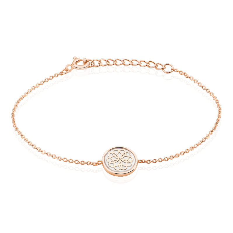 Bracelet Rosae Argent Rose Nacre - Spannringe Damen | OROVIVO