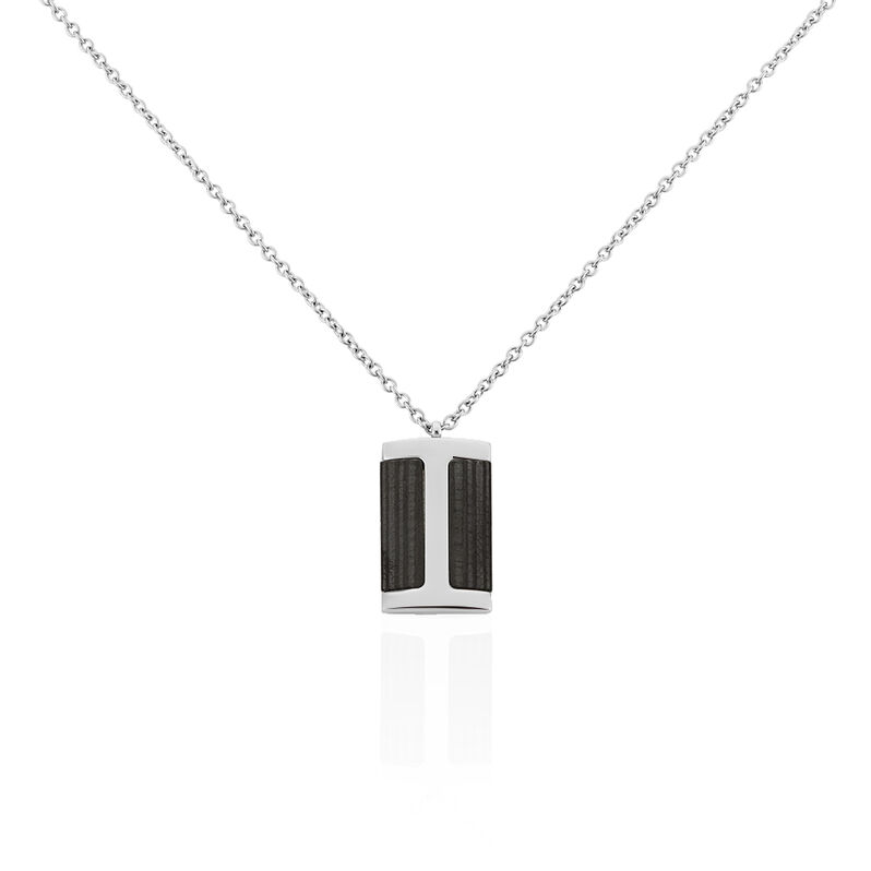Collier Jourdan Acier Rectangulaire Carb - Spannringe Herren | OROVIVO