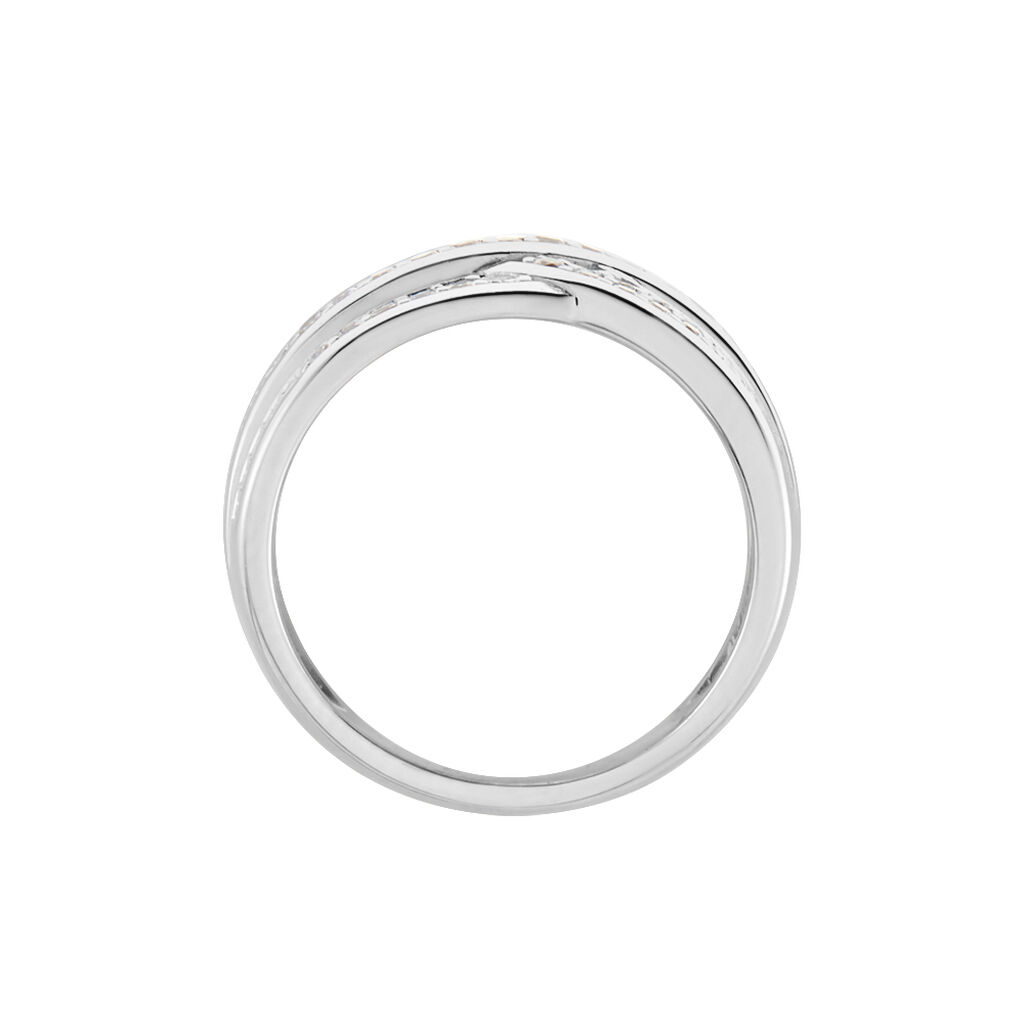 Damen Ring Silber 925 Zirkonia Wei&szlig; 0,3 ct