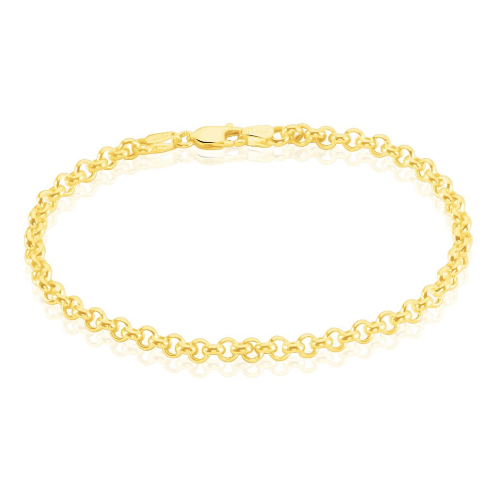 Damen Gliederarmband Erbskette Gold 585, Armkette ohne Stein