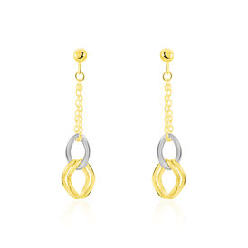 Damen Ohrringe Lang Gold 375 Bicolor Louisa - Ohrringe Damen | OROVIVO