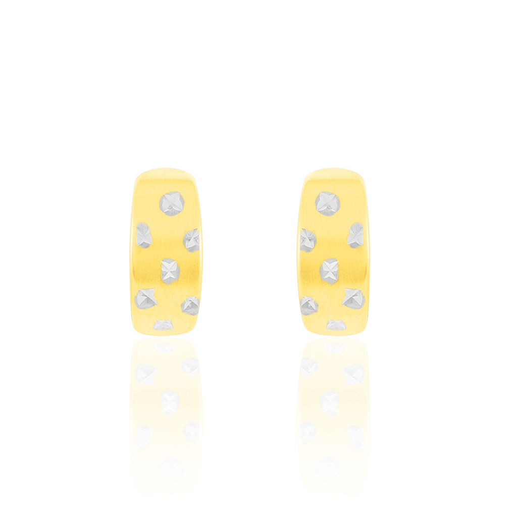 Damen Steckcreolen Gold 375 Diamantiert - Creolen Damen | OROVIVO