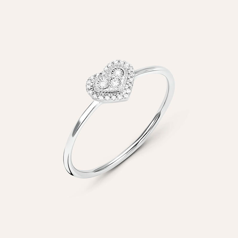 Anello Fantasia Sophia Oro Bianco Diamante - Spannringe Damen | OROVIVO