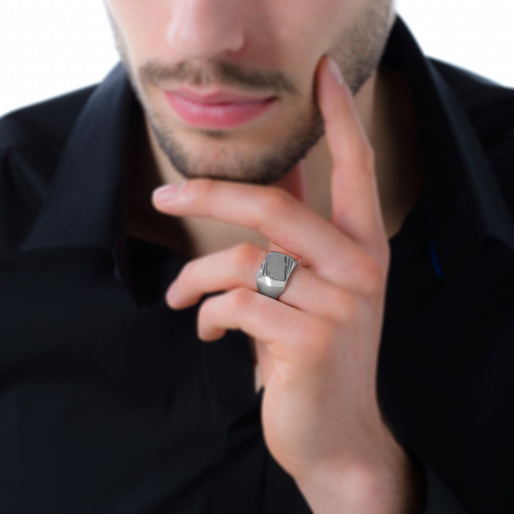 Chevalière Safietou Argent Blanc - Spannringe Herren | OROVIVO