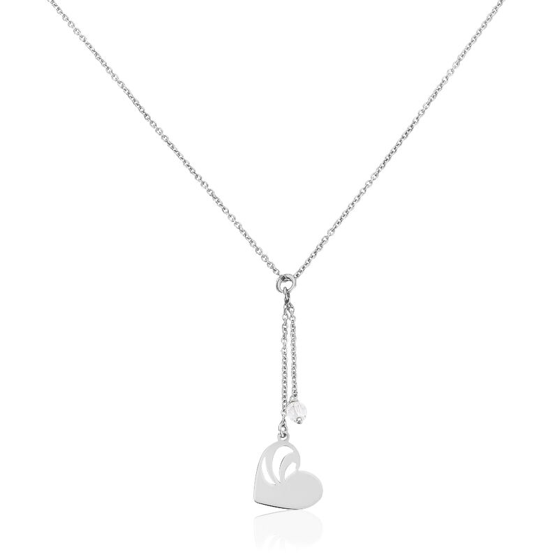 Collier Lidia Argent Blanc Pierre De Synthese - Spannringe Damen | OROVIVO