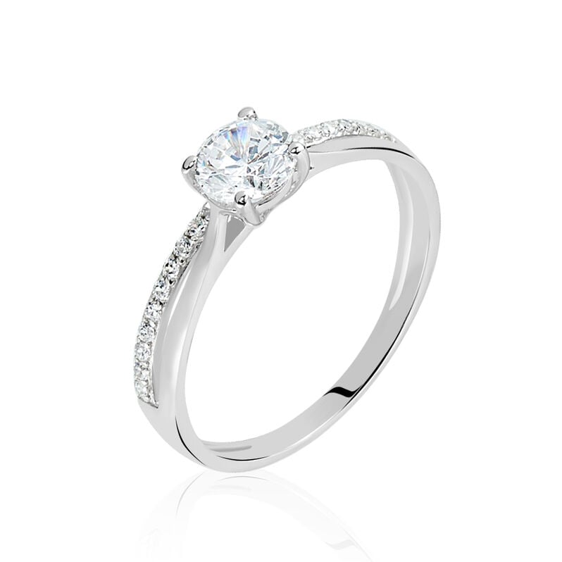 Damenring Weißgold 375 Zirkonia - Verlobungsringe Damen | OROVIVO