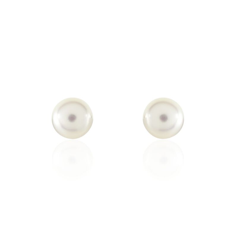 Damen Perlenohrringe Silber 925 Zuchtperlen 7-8mm - Ohrstecker Damen | OROVIVO