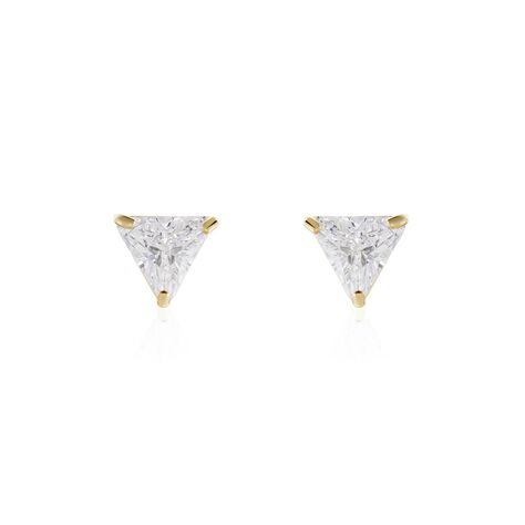 Damen Ohrstecker Gold 375 Zirkonia Dreieck - Ohrstecker Damen | OROVIVO