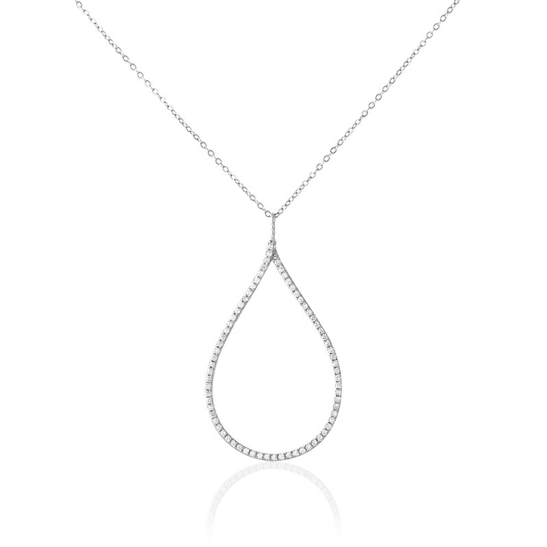 Collier Julyanna Argent Blanc Oxyde De Zirconium - Spannringe Damen | OROVIVO