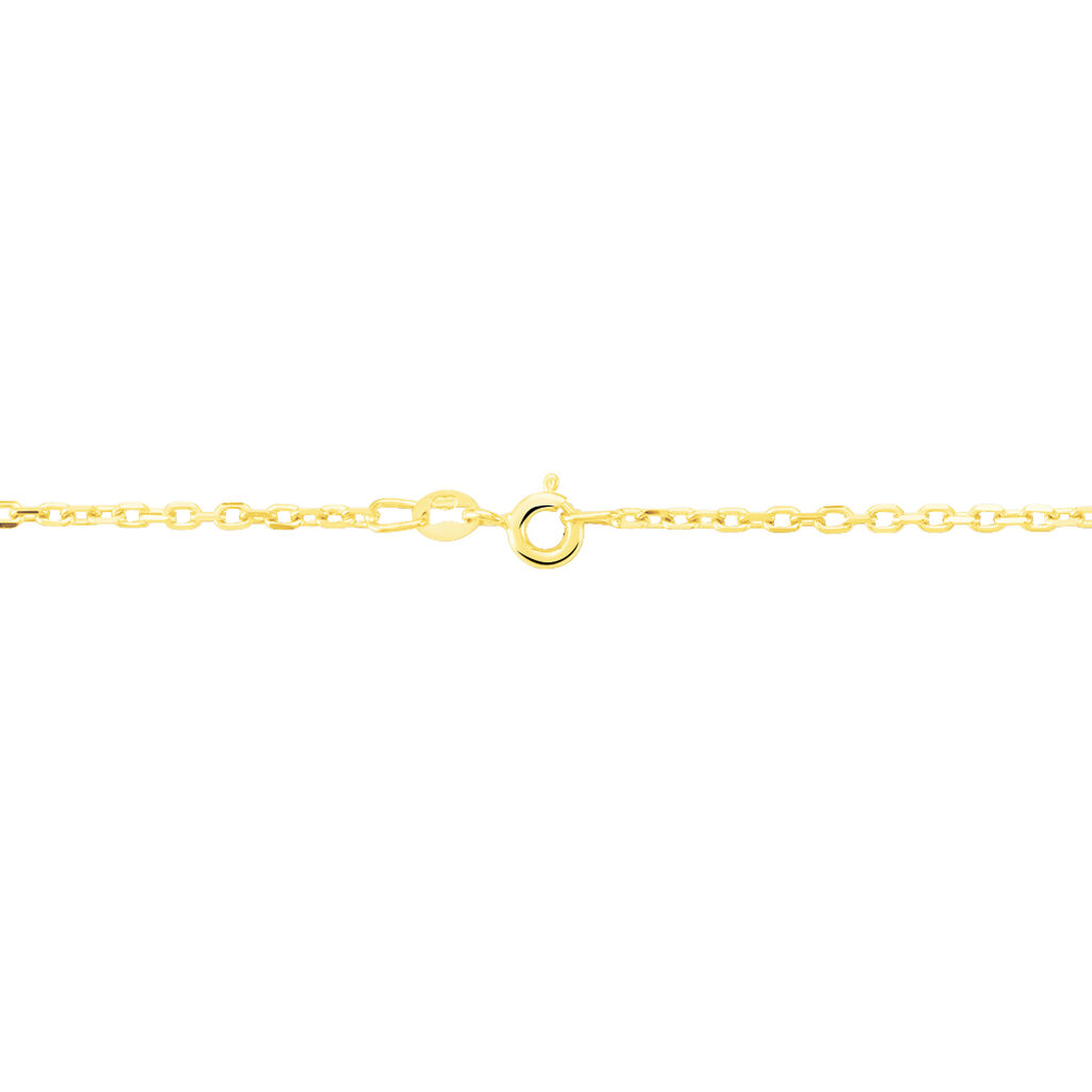 Unisex Ankerkette Gold 375 Diamantiert  - Halsketten Unisex | OROVIVO