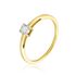 Illusion Damen Ring Gold 375 (9 Karat) Diamant Weiß 0,07 ct Viereck