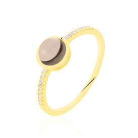 Damenring Gold 375 Rauchquarz Zirkonia  - Cocktailringe Damen | OROVIVO