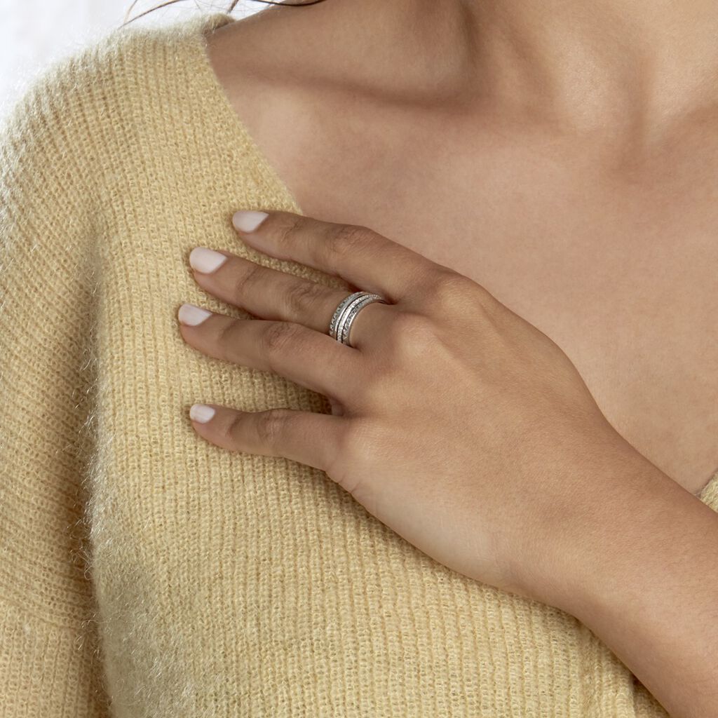 Bague Martianne Or Blanc Diamant - Spannringe Damen | OROVIVO