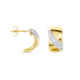 Damen Steckcreolen Messing Gold 750 plattiert - Creolen Damen | OROVIVO