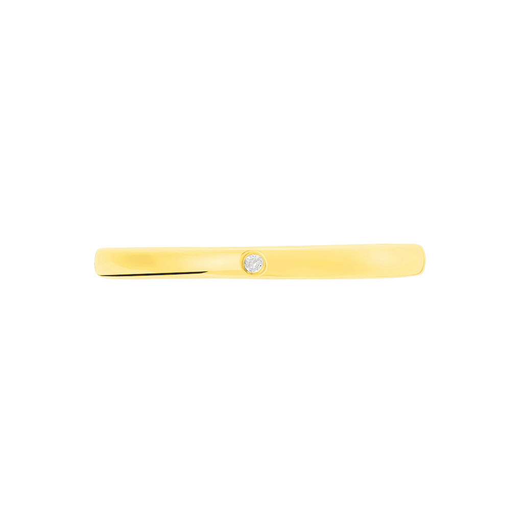 Graz Damen Ring Gold 375 (9 Karat) Diamant Wei&szlig; 0,01 ct B 1,8 mm