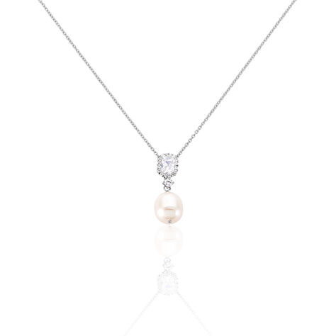 Damen Halskette Silber 925 Zuchtperle Zirkonia - Halsketten Damen | OROVIVO