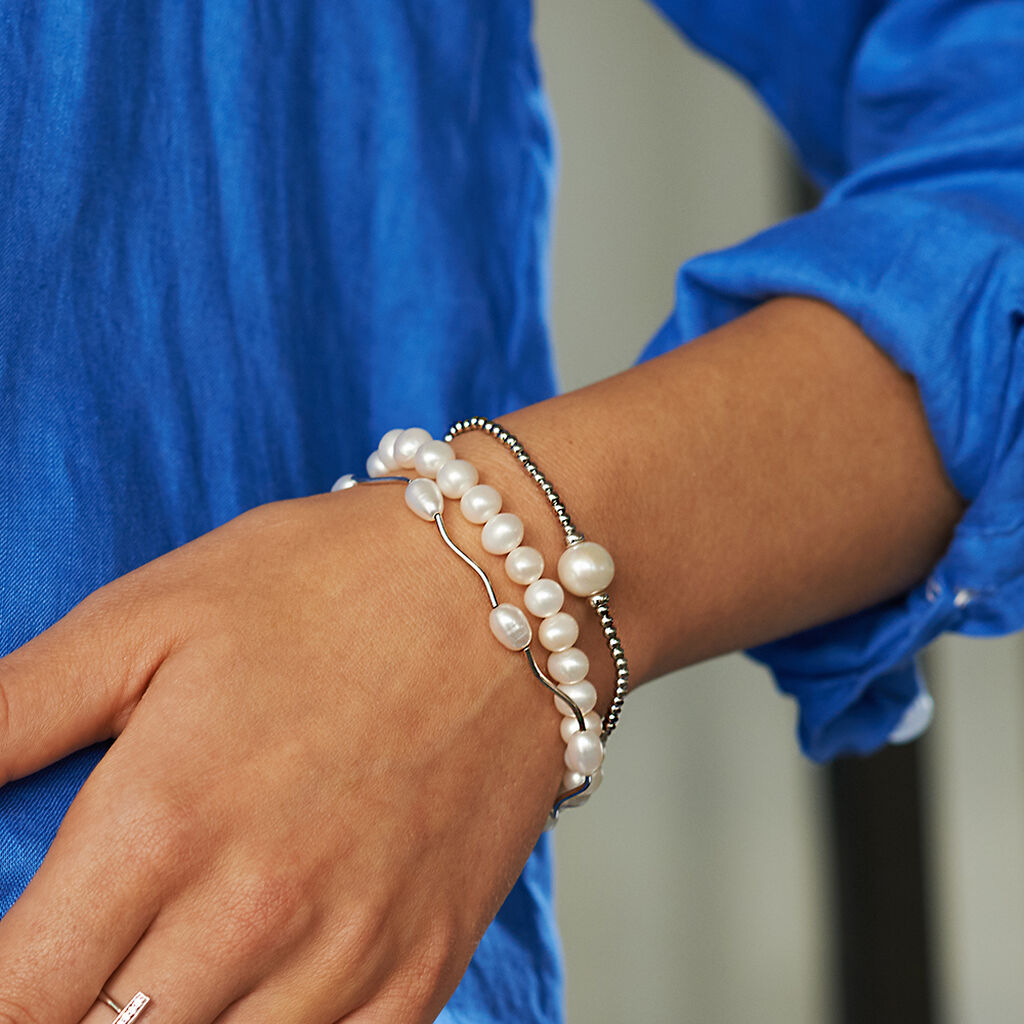 Damen Perlenarmband Silber 925 Zuchtperle Inessa  - Armbänder Damen | OROVIVO