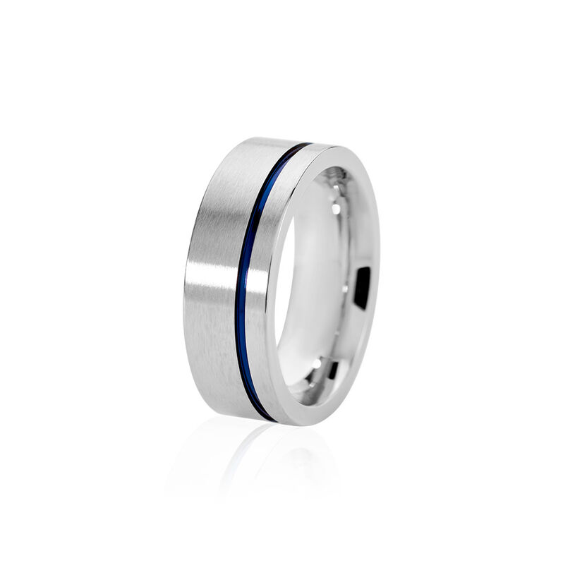 DAGOBERT Herren Ring Edelstahl Bicolor B 8 mm - Ringe Herren | OROVIVO