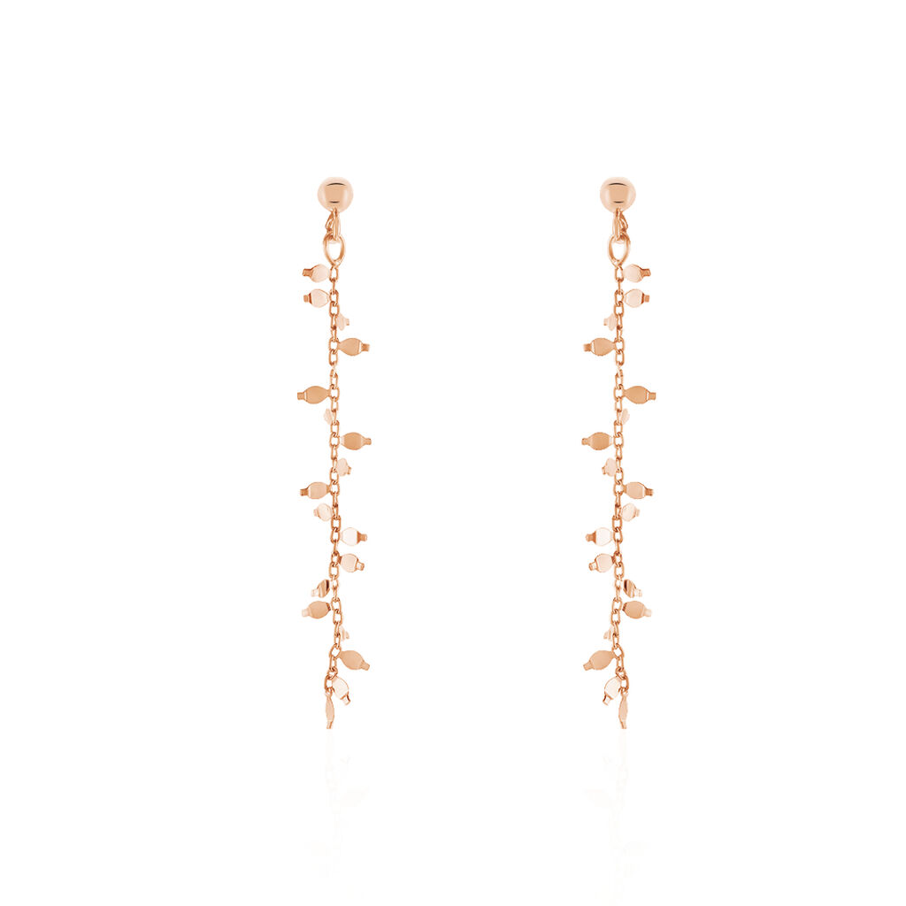 Damen Ohrstecker Lang Silber 925 Rosé Vergoldet  - Ohrringe Damen | OROVIVO