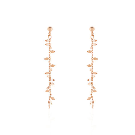 Damen Ohrstecker Lang Silber 925 Rosé Vergoldet  - Ohrringe Damen | OROVIVO