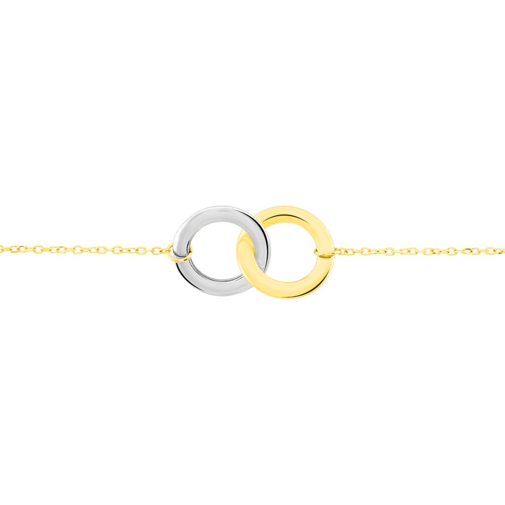 Bracelet Or Bicolore Adila Cercles Entrelaces - Spannringe Damen | OROVIVO