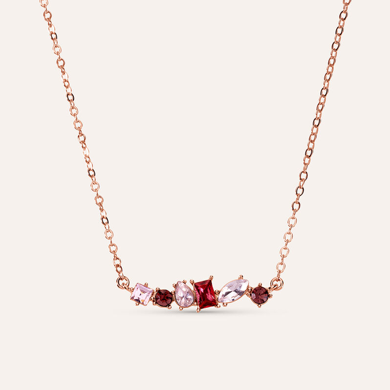 Collana Violet Ottone Rosa Cristallo - Spannringe Damen | OROVIVO