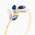 IRISA Damen Ring Gold 375 (9 Karat) Saphir Blau 0,4 ct Blatt
