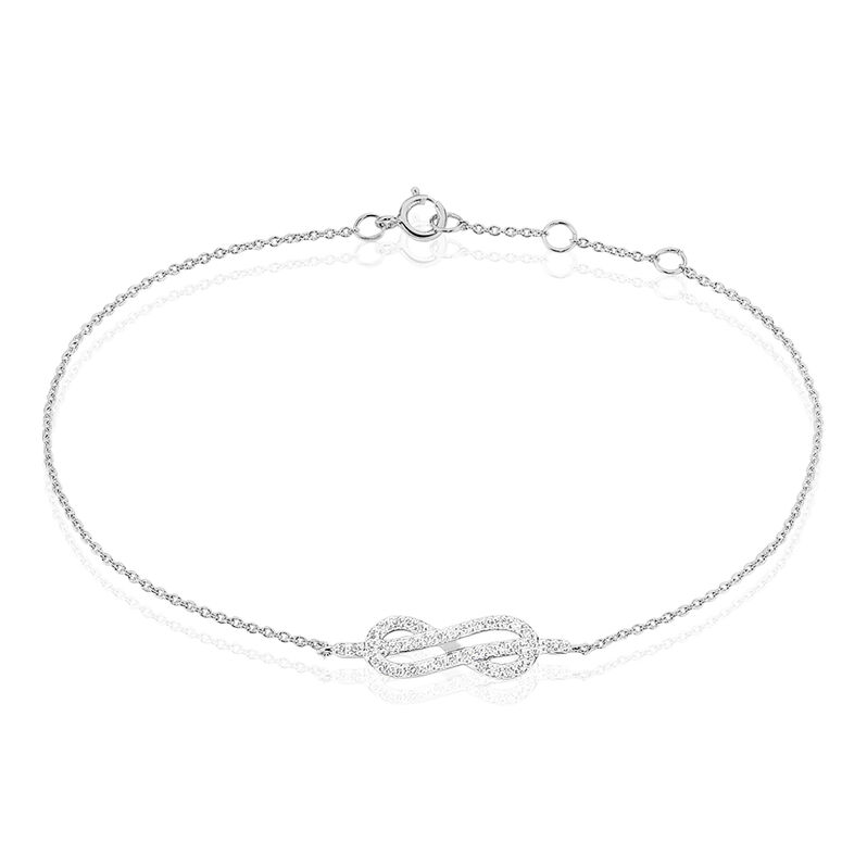 Bracelet Or Blanc Diamant - Spannringe Damen | OROVIVO