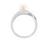 Damen Ring Silber 925 Synthetische Perle Perlmutt 30 ct Welle
